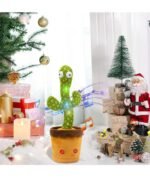 Dancing Cactus Toy For Kids | Talking, Singing Children Baby Plush Electronic Toys Voice Recording Repeats What You Say Led Lights - Green - Image 4