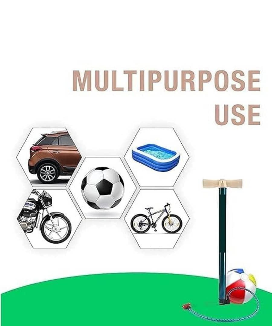 Air Pump Inflatable Air Pump Floor Air Pumps with 2 Needle for Cycle, Football, Volleyball, Basketball, Handball - Image 2